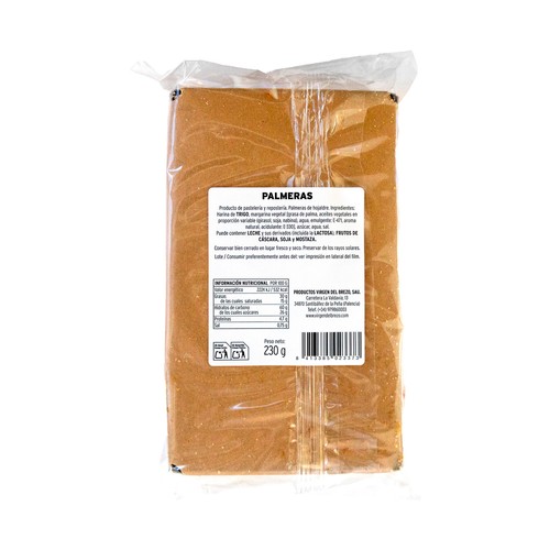Palmera de hojaldre 230 g.