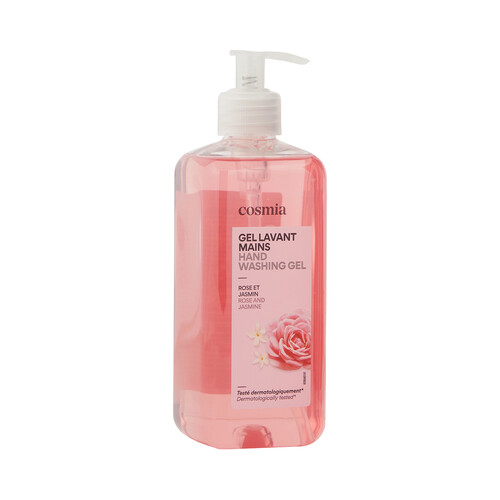 COSMIA Jabón de manos líquido con aroma a rosa y jazmín 500 ml.