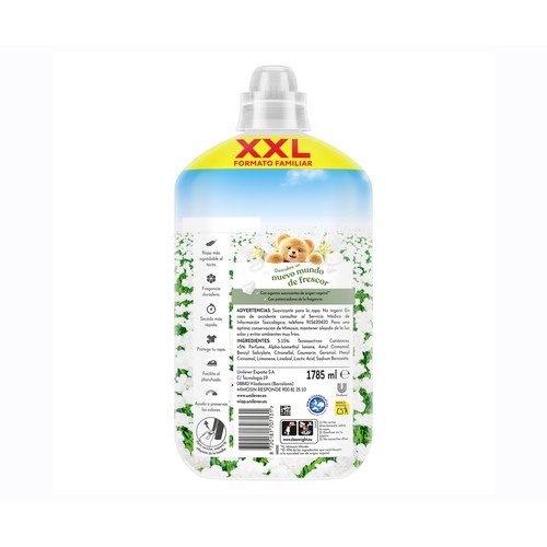 MIMOSÍN Sueño de jazmín Suavizante concentrado con potenciadores de la fragancia, 105 lavados.