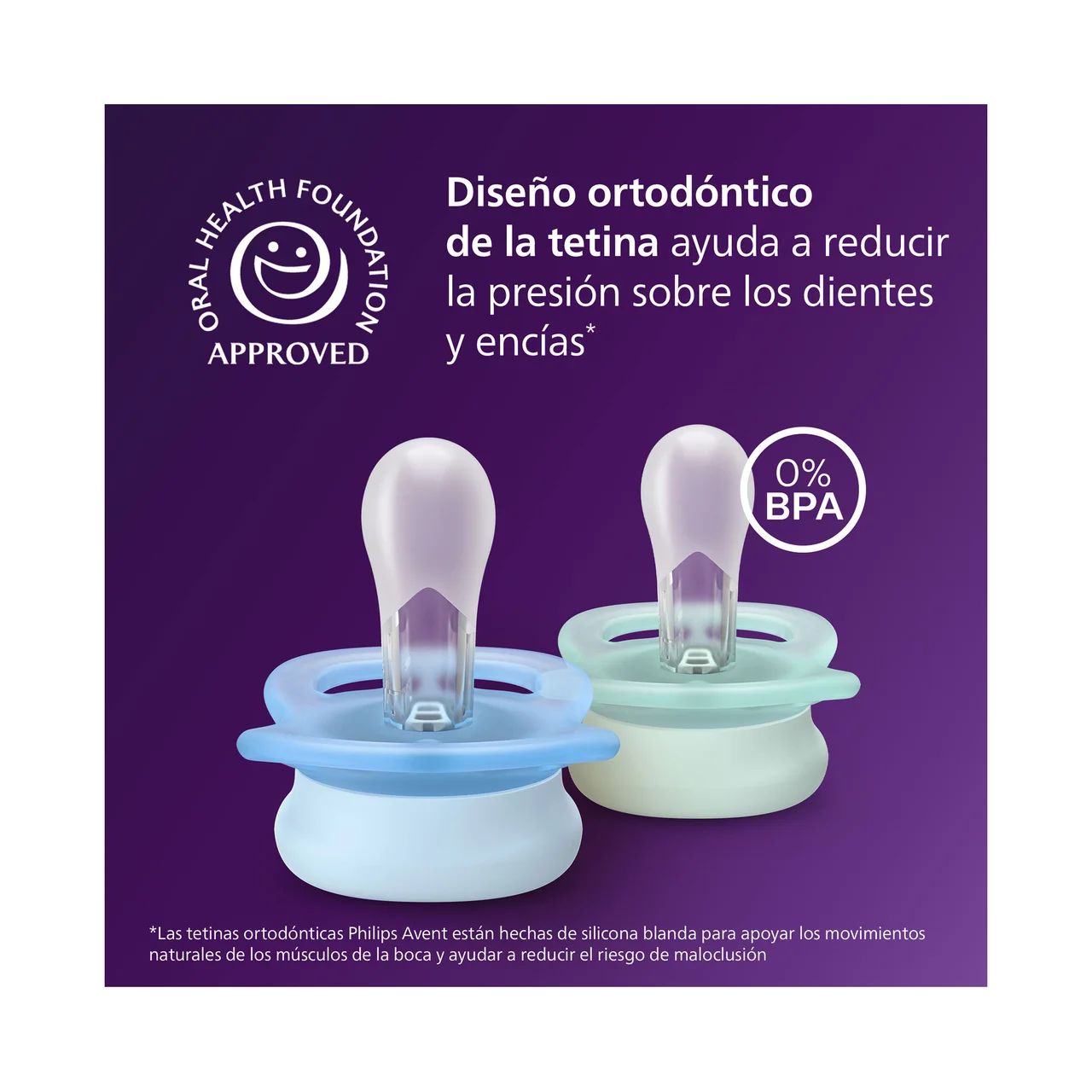 Ultra start de Philips Chupetes de 0 a 2 meses, con tetina con diseño ortodóntico 2 uds.