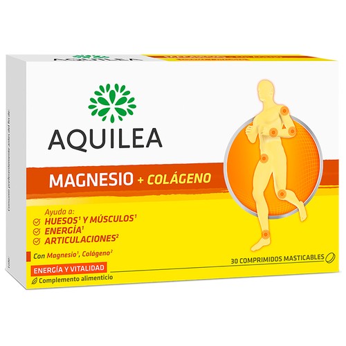 AQUILEA Energia y vitalidad Complemento alimenticio a base de magnesio y colágeno en comprimidos masticables 30 uds.