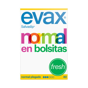 Imagen de EVAX Salvaslips normal, perfumados, plegados y en bolsitas EVAX Fresh 40 uds.