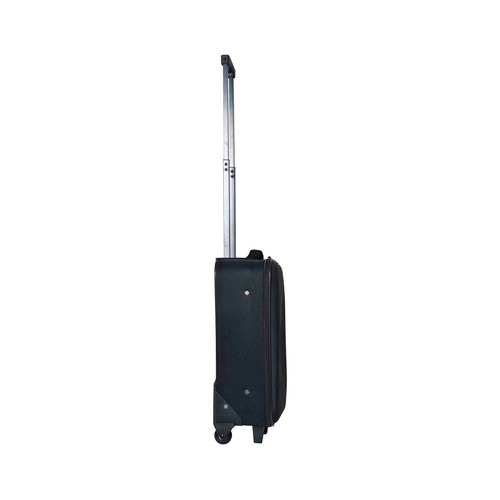 Maleta de cabina flexible con 2 ruedas, de poliéster, color negro, 49cm PRODUCTO ECONÓMICO ALCAMPO.