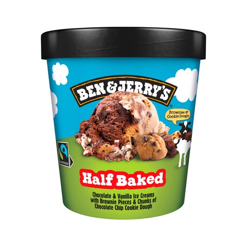 BEN & JERRY"S Tarrina de helado chocolate y vainilla con brownie de chocolate 500 ml.