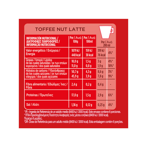 STARBUCKS Café en cápsulas Toffee Nut Latte 12 uds. 