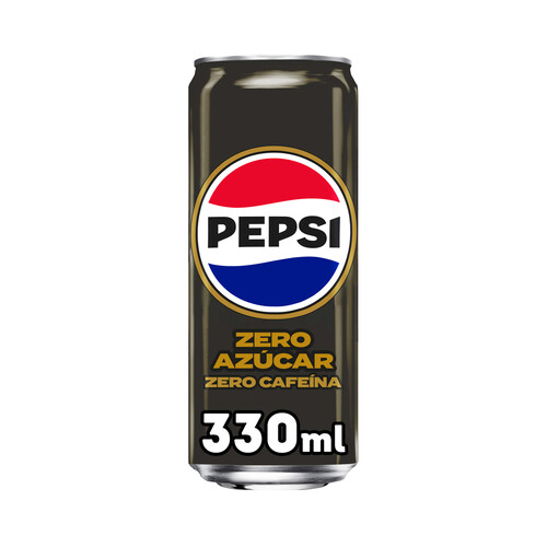 PEPSI MAX Refresco de cola Zero azúcar, Zero cafeína  lata de 33 cl.