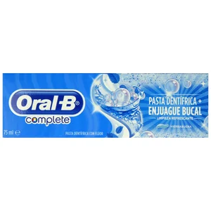 ORAL-B Pasta de dientes con enjuague bucal, con sabor a hierbabuena y efecto refrescante ORAL B Complete 75 ml.