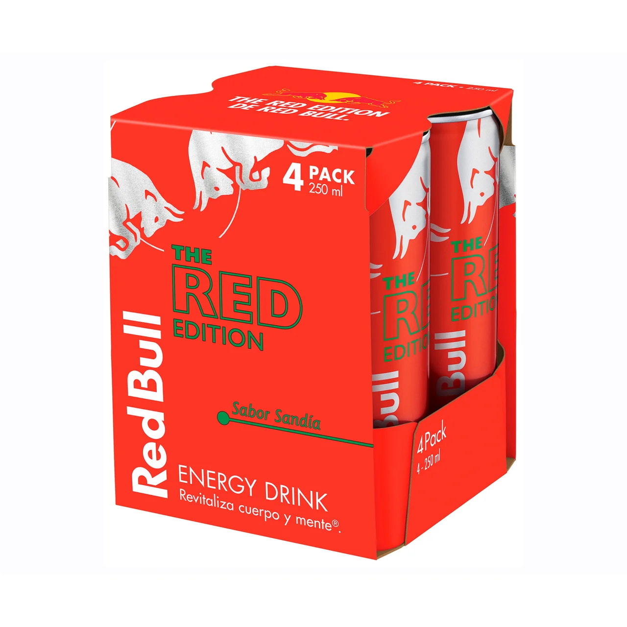 Bebida energética sandía pack de 4 x 250 ml.