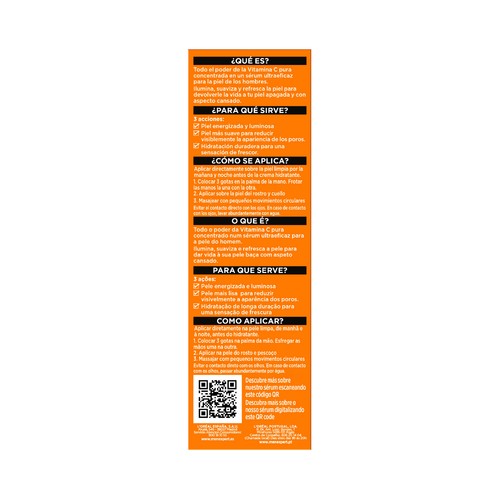 L´ORÉAL PARIS Men expert hydra energetic Sérum anti-fatiga con vitamina C 30 ml.