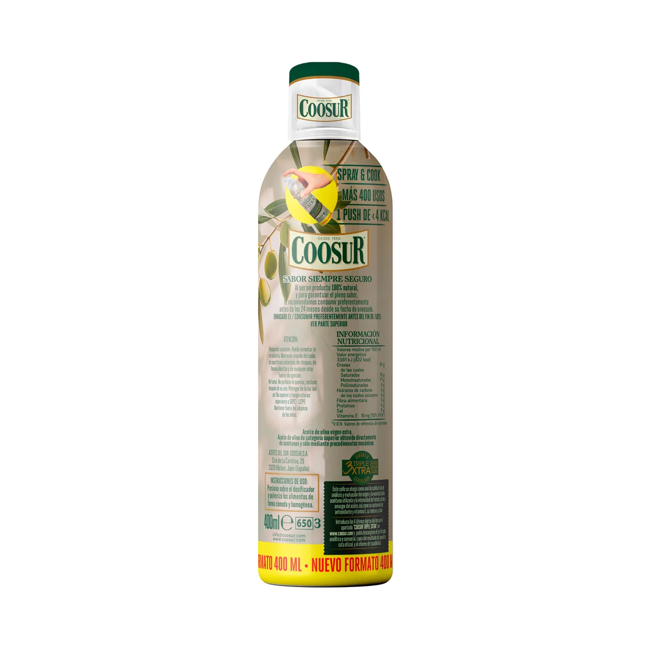 COOSUR Selección Aceite de oliva virgen extra (AOVE) spray 400 ml