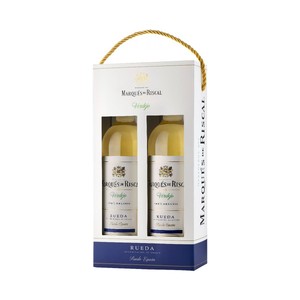 MARQUÉS DE RISCAL Estuche de 2 botellas de vino blanco Verdejo con D.O. Rueda.