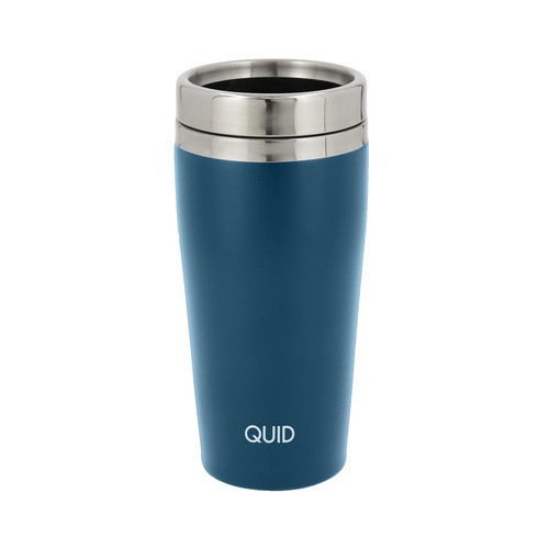 Taza termo de acero inoxidable color azul, 0,4 litros Samba QUID.