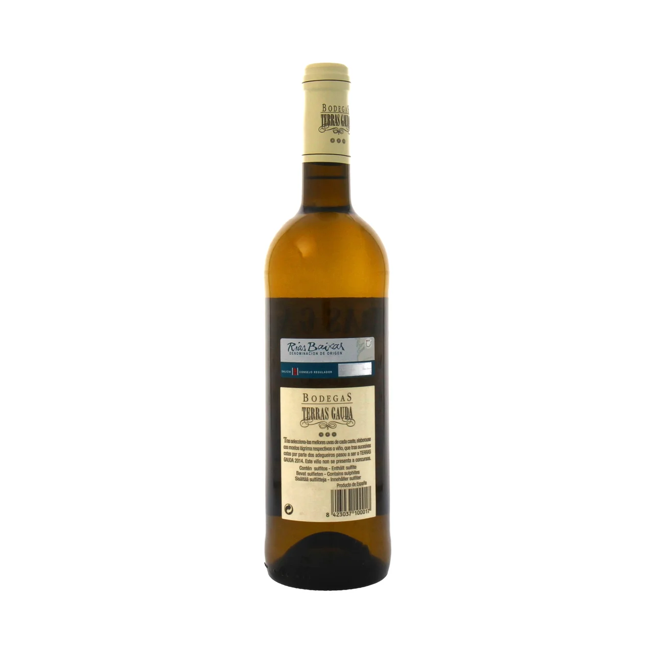 TERRAS GAUDA  Vino  blanco con D.O. Rías Baixas botella 75 cl.