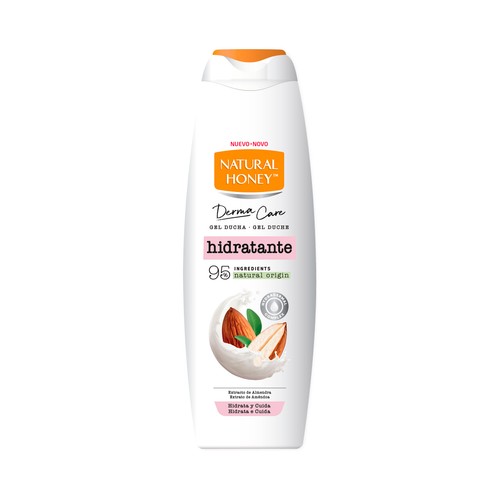 Gel de baño o ducha hidratante con aceite de almendras dulces NATURAL HONEY Skin care 675 ml.