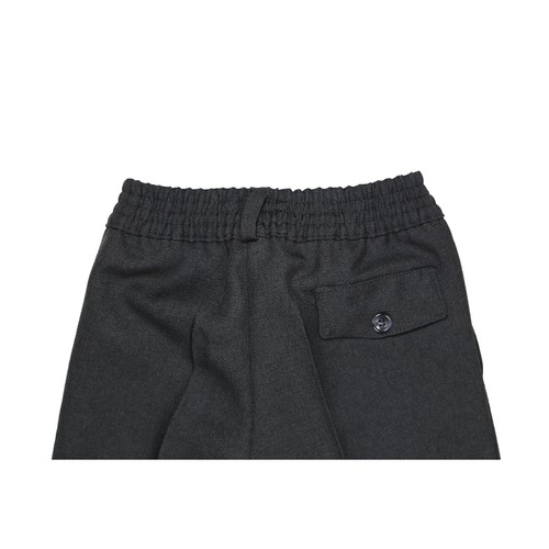 Pantalón de uniforme con cintura elástica gris, talla 2.