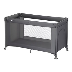 Cuna de viaje plegable, color gris grafito