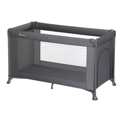 Cuna de viaje plegable, color gris grafito, DOREL SOFT DREAMS.