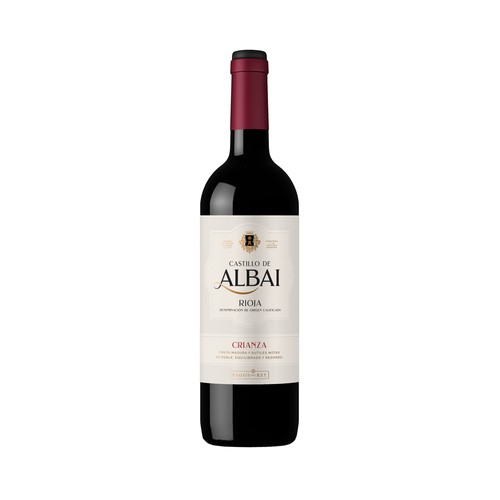 CASTILLO DE ALBAI Vino tinto crianza con D.O. Ca. Rioja botella 75 cl.