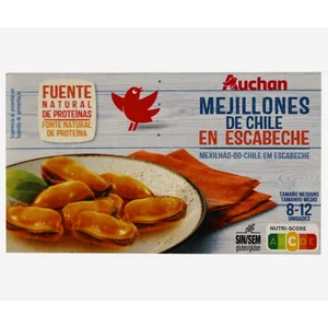 PRODUCTO ALCAMPO Mejillones escabeche con aceite de girasol lata de 69 g.