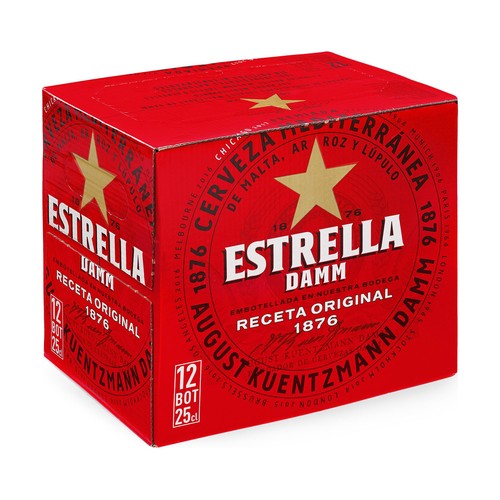 Cervezas ESTRELLA DAMM pack 12 uds. x 25 cl.