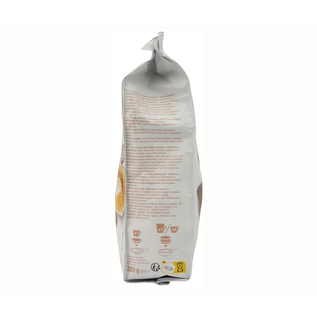 PRODUCTO ALCAMPO Monodosis de café clásico auchan
