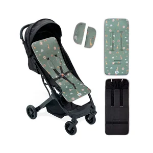 Colchoneta protectora para silla de paseo, diseño de safari, color verde, INTERBABY.