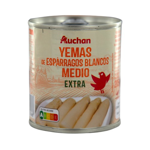 PRODUCTO ALCAMPO Yemas de espárragos blancos medios, extra lata de 135 g.