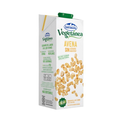 CENTRAL LECHERA ASTURIANA Bebida de avena sin azúcares añadidos  Vegetánea 1 l.