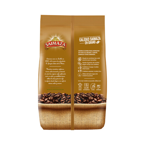 SAIMAZA Café mezcla en grano 500 g.