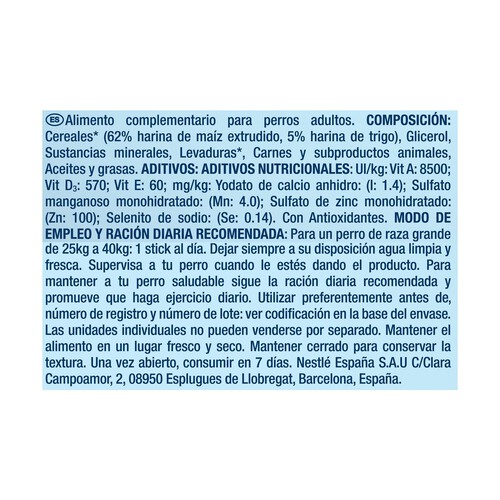 DENTALIFE Snack dental para perros grandes PURINA DENTALIFE 36 uds. 1,272 kg.