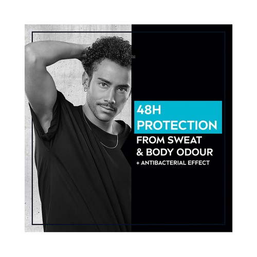 NIVEA Men black & white invisible acive Desodorante en spray para hombre, anti-manchas y antitranspirante hasta 48 horas 200 ml.