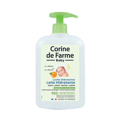 CORINE DE FARME Loción de limpieza y masaje para rostro y cuerpo, especial pieles sensibles CORINE DE FARME 500 ml.