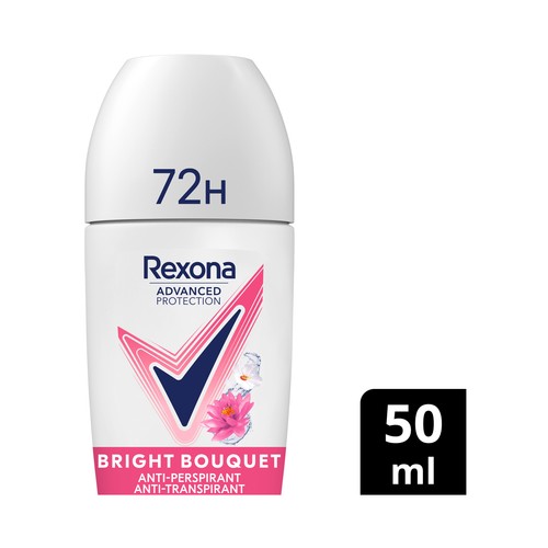 REXONA Advanced protection bright bouquet Desodorante roll on para mujer sin alcohol y con aroma floral 50 ml.