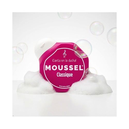 MOUSSEL Classique Gel de viaje para baño o ducha, con aceites esenciales 60 ml.