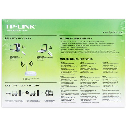 Adaptador Usb Wifi TP-LINK TL-WN722N, 150 Mbps.