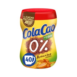 COLACAO 0% Cacao en polvo con fibra, 0% sin azúcares añadidos 300 g.