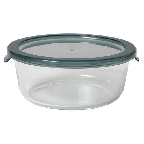 Recipiente hermético redondo de vidrio 0,65L., ACTUEL.