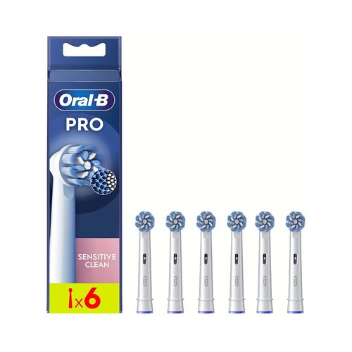 ORAL-B Pro sensitive clean Pack de 6 cabezales de recambio para cepillo eléctrico Braun.