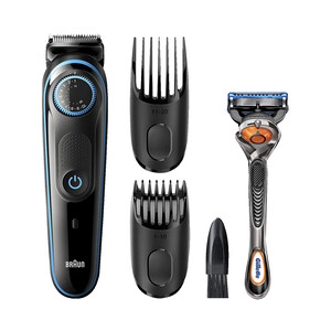 Set de arreglo personal BRAUN BT5040, con o sin cable, 39 longitudes, 2 peines, maquinilla Gillette Fusion5 ProGlide.