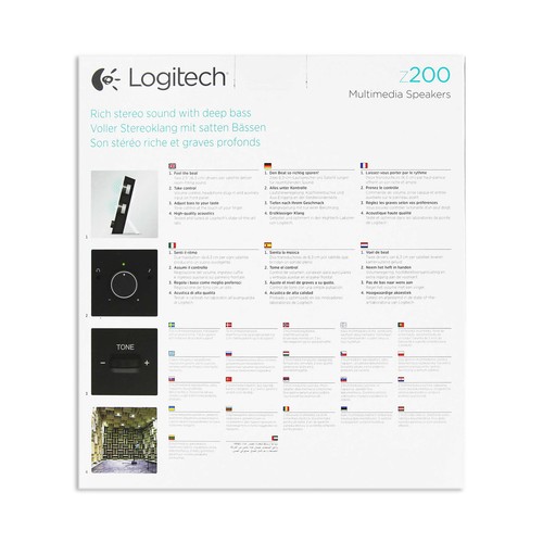 Altavoces 2.0 LOGITECH Z200, 10W, control volumen, control de graves.