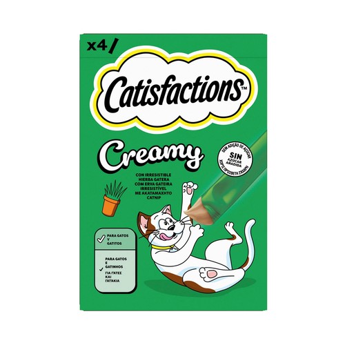 CATISFACTIONS Snack de gato creamy catnip 4 und 40 gr