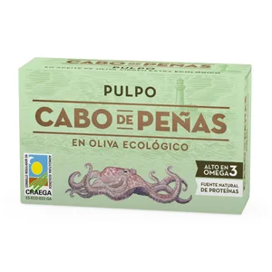 CABO DE PEÑAS Pulpo en aceite de oliva ecológico CABO DE PEÑAS 65 g.