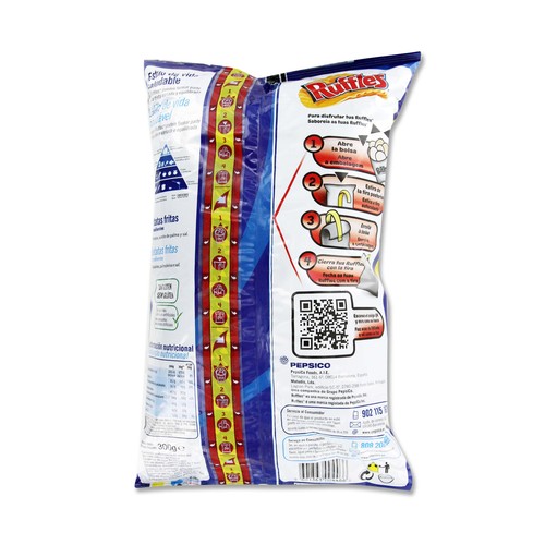 RUFFLES Patatas fritas originales onduladas bolsa de 248 g.