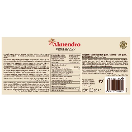 EL ALMENDRO Turrón blando 250 g.