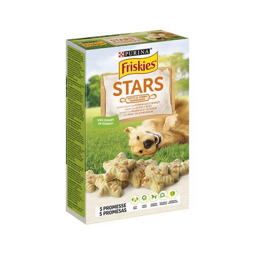FRISKIES Snacks perros Stars, sabor queso y buey PURINA Nestlé 320 g