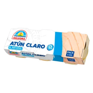 SALVORA Atún claro al natural 3 x 52 gr.