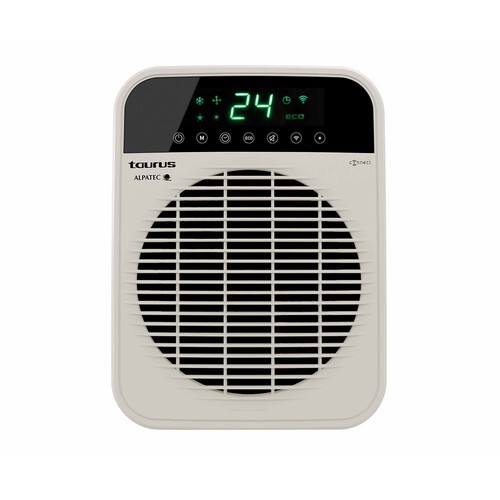 Calefactor cerámico TAURUS Alpatec Factor Connect, conexión Wi-Fi, 2000W, termostato, función ventilación, temporizador. 