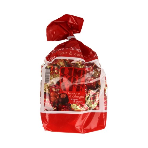 BOMBÓN Bombones de chocolate con cereza y licor 400 g.