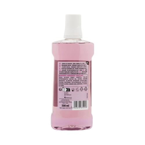PRODUCTO ALCAMPO Total care 6 en 1 Enjuague bucal de uso diario sabor a menta 500 ml.