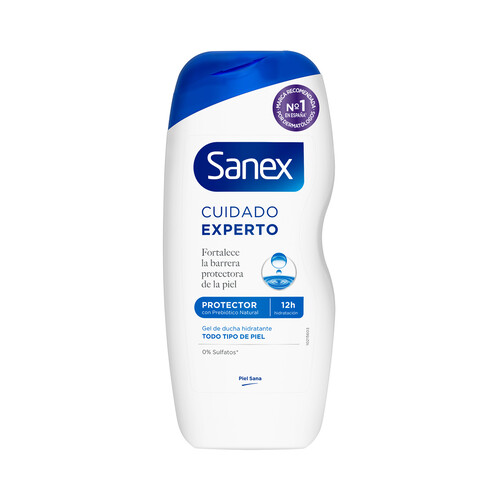SANEX Gel hidratante y protector para ducha o baño, para todo tipo de pieles SANEX Cuidado experto 250 ml.